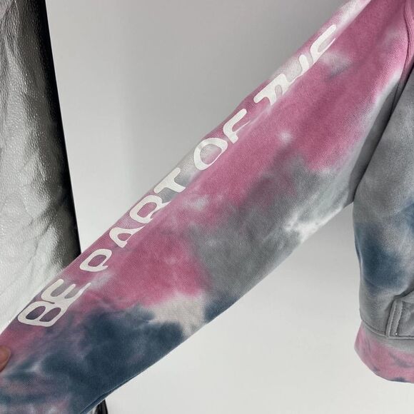 Cross Colors Black Lives tie dye Cropped Graphic hoodie NWT Womens s - Picture 2 of 9